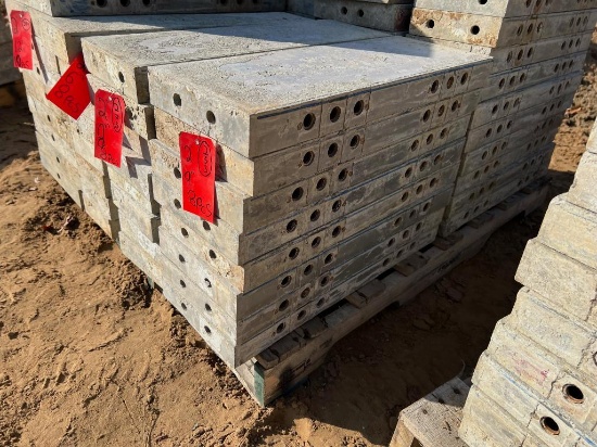 (8) 9" x 2' Western Aluminum Concrete Forms, Smooth, 6-12 Hole Pattern, Located in Latham, NY.