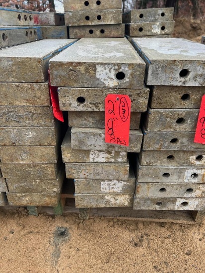 (8) 8" x 2' Western Aluminum Concrete Forms, Smooth, 6-12 Hole Pattern, Located in Latham, NY.