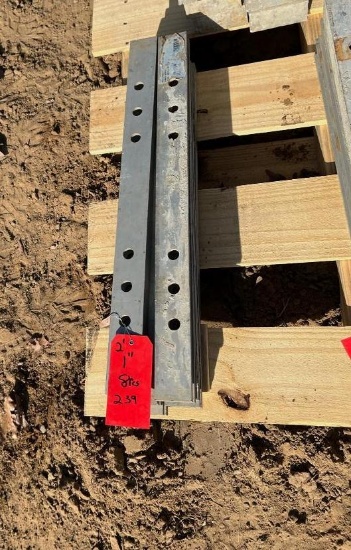 (8) 1" x 2' Western Aluminum Concrete Forms, Smooth, 6-12 Hole Pattern, Located in Latham, NY.