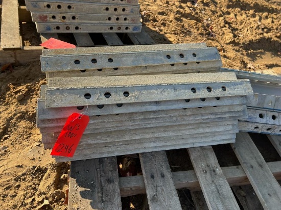 (10) 2' Ws, Western Aluminum Concrete Forms, Smooth, 6-12 Hole Pattern, Located in Latham, NY.