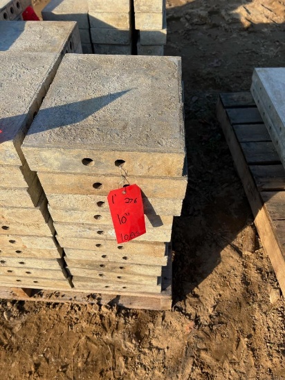 (10) 10" x 1' Western Aluminum Concrete Forms, Smooth, 6-12 Hole Pattern, Located in Latham, NY.