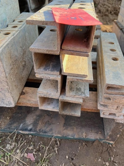 (8) 2" x 1' Western Aluminum Concrete Forms, Smooth, 6-12 Hole Pattern, Located in Latham, NY.
