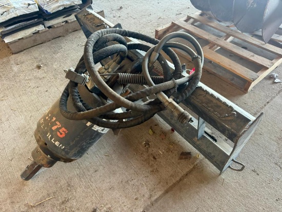 McMillen Skid Steer Hydraulic Auger Attachment