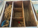Steel Bin for Forming Stakes Including Contents with Forklift Pockets