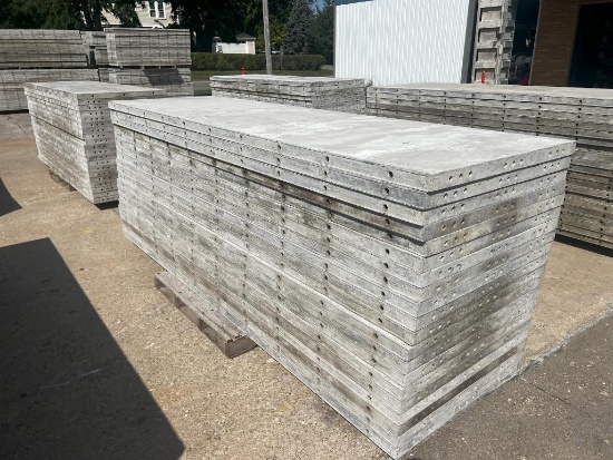 (20) 36" x 10' Smooth, 6-12 Hole Pattern, Wall-Ties Aluminum Concrete Forms