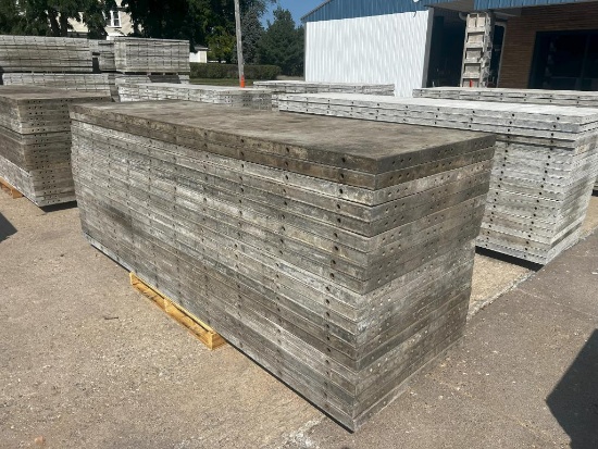 (20) 36" x 10' Smooth, 6-12 Hole Pattern, Wall-Ties Aluminum Concrete Forms