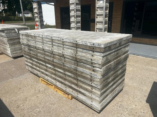 (20) 36" x 8' Smooth, 6-12 Hole Pattern, Wall-Ties Aluminum Concrete Forms