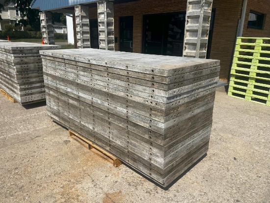(20) 36" x 8' Smooth, 6-12 Hole Pattern, Wall-Ties Aluminum Concrete Forms