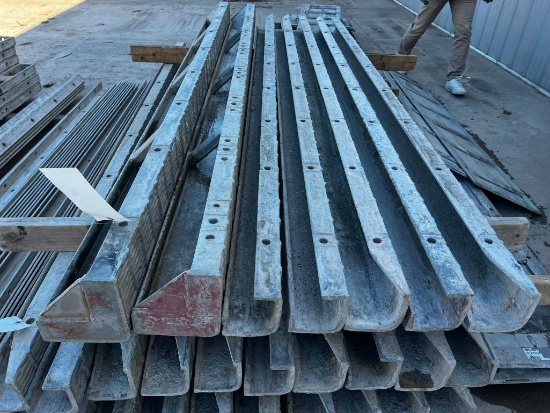 (7) Assorted 8' Nominal ISC, Vertibrick, 6-12 Hole Pattern, Western Aluminum Concrete Forms