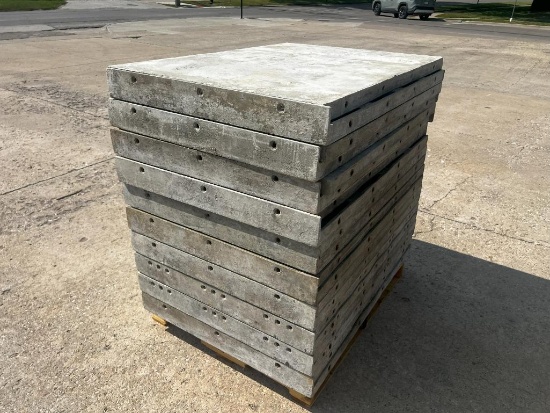 (20) 36" x 4' Smooth, 6-12 Hole Pattern, Wall-Ties Aluminum Concrete Forms with Ledge