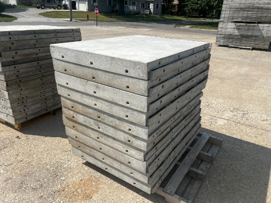 (20) 36" x 4' Smooth, 6-12 Hole Pattern, Wall-Ties Aluminum Concrete Forms with Ledge