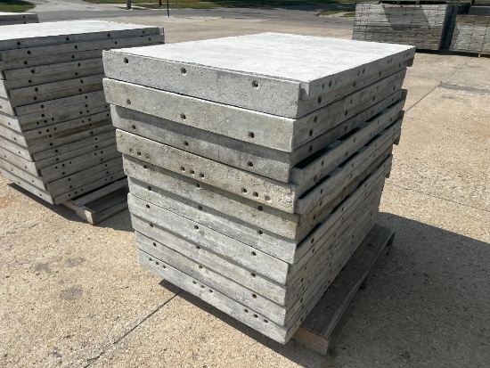 (20) 36" x 4' Smooth, 6-12 Hole Pattern, Wall-Ties Aluminum Concrete Forms with Ledge