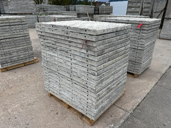 (20) 36" x 4' Textured Brick, 6-12 Hole Pattern, Precise Aluminum Concrete Forms