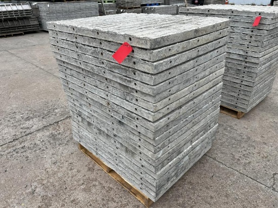 (20) 36" x 4' Textured Brick, 6-12 Hole Pattern, Precise Aluminum Concrete Forms