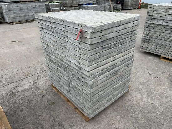 (20) 36" x 4' Textured Brick, 6-12 Hole Pattern, Precise Aluminum Concrete Forms