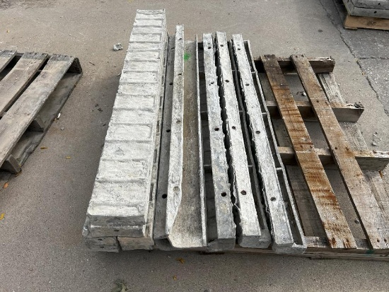 (12) Assorted 4' Textured Brick, 6-12 Hole Pattern, Precise Aluminum Concrete Forms