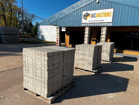 (120) 36" x 2', Smooth, 8" Hole Pattern, Precise Aluminum Concrete Forms
