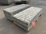 (9) Assorted 4' Textured Brick, 6-12 Hole Pattern, Precise Aluminum Concrete Forms