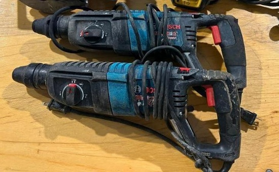 (2) Bosch Bulldog Xtreme Rotary Hammer Drills