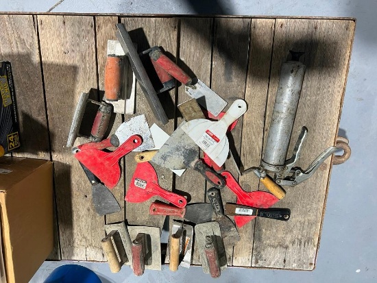 Assorted Concrete Hand Trowels and Putty Knives
