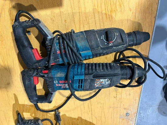 (2) Bosch Bulldog Xtreme Rotary Hammer Drills