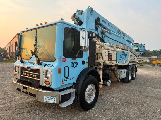 2018 Liebherr THP140H 37m Concrete Pump on 2016 Mack MR688S Tandem Axle Truck