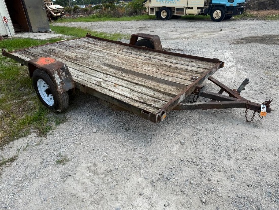 Single Axle Tilt Trailer with Stake Pockets