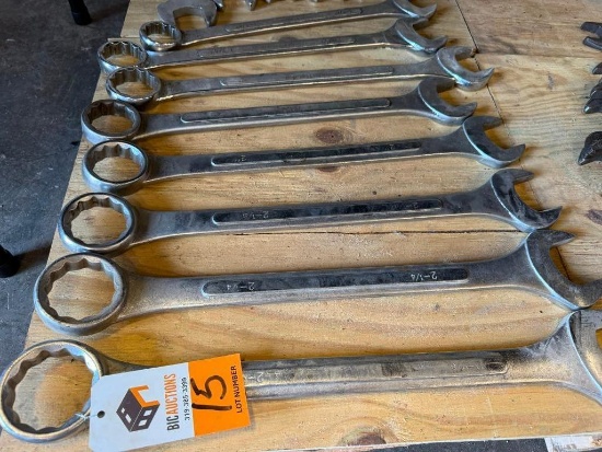 (8) Combination Wrenches, 1-3/4" to 2-1/2"