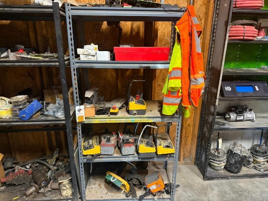 Shelf and Contents: Pump Remote Parts