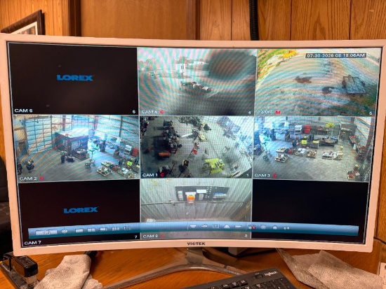 (6) Security Cameras, Monitor, Computer