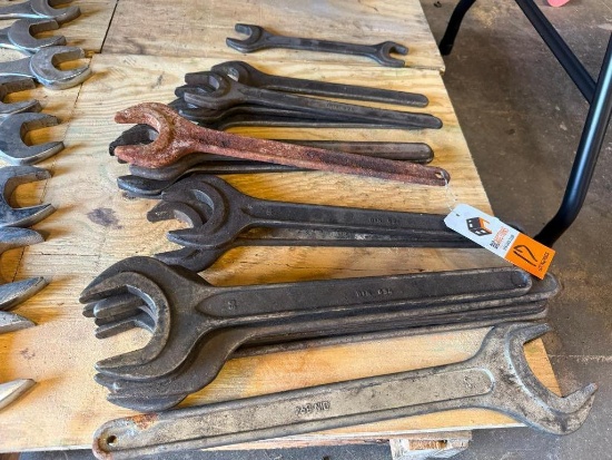 (17) Metric Open End Wrenches, 36mm to 65mm
