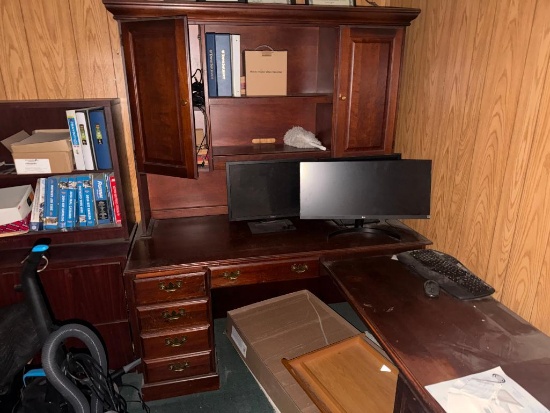 Contents of Office: (3) Desks, Monitors, Vacuums