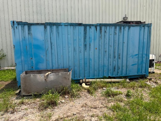 1977 Conex Box, 20' x 8' x 8', with Wall Brackets For Hose