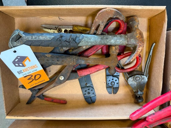 Box of Wire Strippers and Hammers