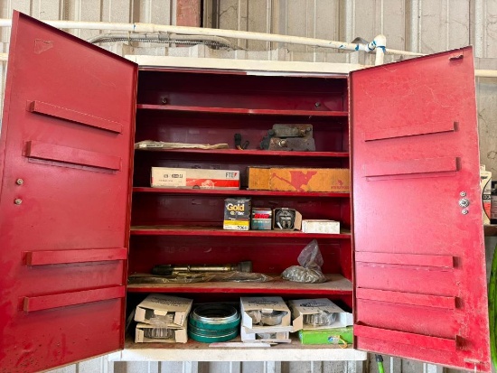 2-Door Wall Cabinet and Contents, Bearings