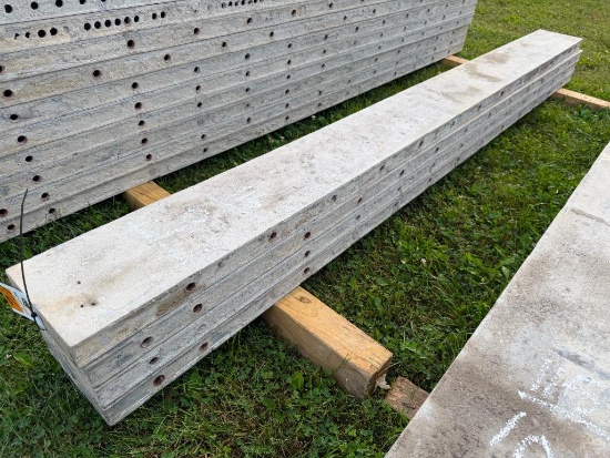 (4) 9" x 9' Smooth, 8-8 Hole Pattern, Precise/Wall-Ties Aluminum Concrete Forms