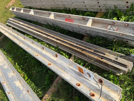 (6) Assorted 9' Smooth, 8-8 Hole Pattern, Precise/Wall-Ties Aluminum Concrete Forms