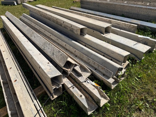 (22) 4" x 4" x 9' ISC, Nominal, Smooth, 8-8 Hole Pattern, Precise/Wall-Ties Aluminum Concrete Forms