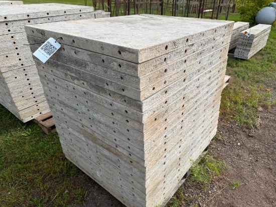 (20) 36" x 4' Smooth, 8-8 Hole Pattern, Precise/Wall-Ties Aluminum Concrete Forms