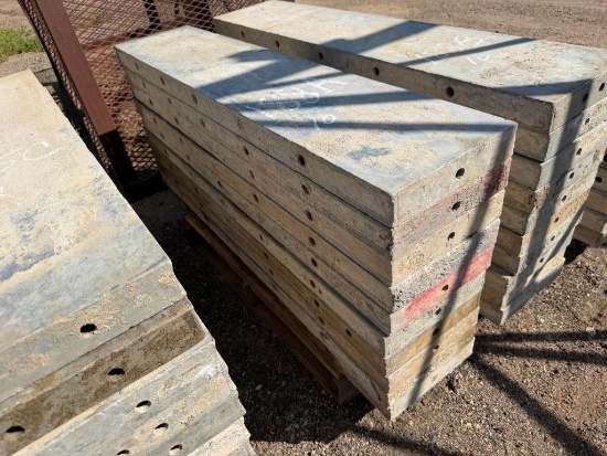 (10) 10" x 4' Smooth, 8-8 Hole Pattern, Precise/Wall-Ties Aluminum Concrete Forms
