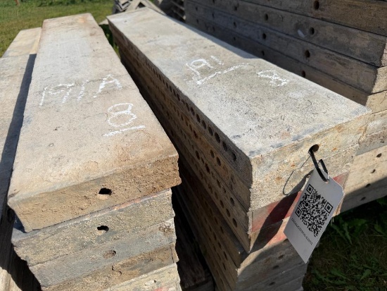 (10) 8" x 4' Jumps, Smooth, 8-8 Hole Pattern, Precise/Wall-Ties Aluminum Concrete Forms