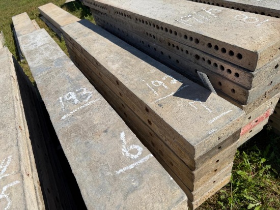 (6) 7" x 4' Smooth, 8-8 Hole Pattern, Precise/Wall-Ties Aluminum Concrete Forms