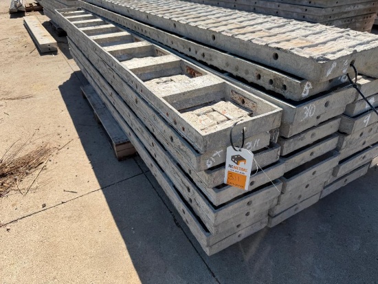 (8) 10" x 9' Textured Brick, 6-12 Hole Pattern, Wall-Ties Aluminum Concrete Forms