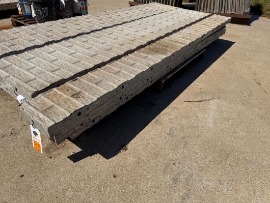 (4) 9" x 9' Textured Brick, 6-12 Hole Pattern, Wall-Ties Aluminum Concrete Forms