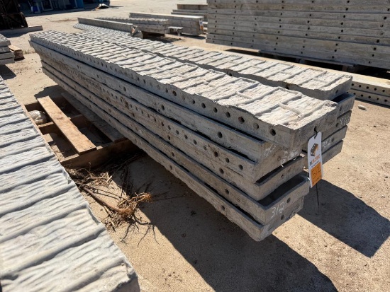 (11) 8" x 9' Textured Brick, 6-12 Hole Pattern, Wall-Ties Aluminum Concrete Forms