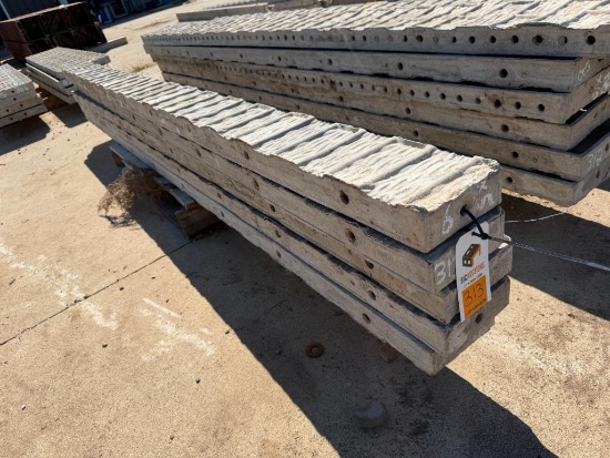(5) 6" x 9' Textured Brick, 6-12 Hole Pattern, Wall-Ties Aluminum Concrete Forms