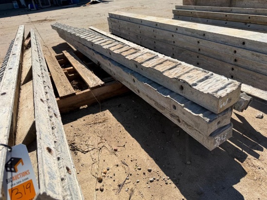(3) 4" x 9' Textured Brick, 6-12 Hole Pattern, Wall-Ties Aluminum Concrete Forms
