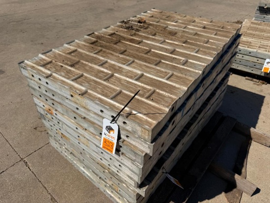 (6) NEW 28" x 4' Textured Brick, 6-12 Hole Pattern, Durand Aluminum Concrete Forms