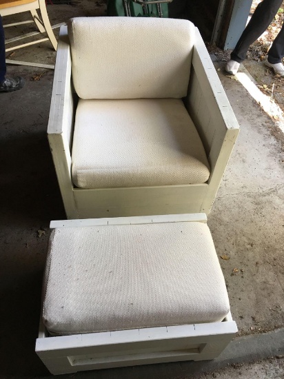 White patio chair