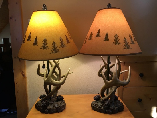 Cabela?s Artificial Deer Antler Lamp Set